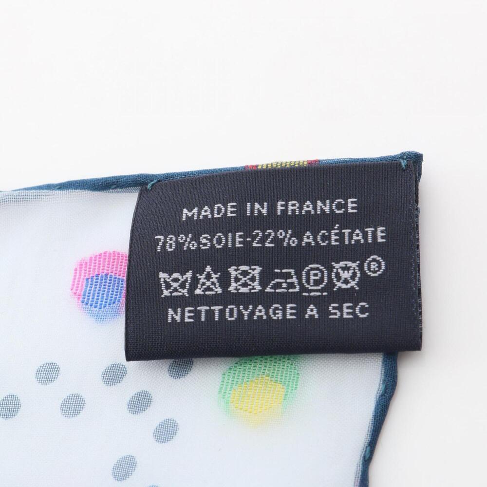 HERMES Blue Silk Scarf - Picture 3 of 4